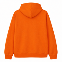 Sweat-shirt à capuche orange surdimensionné personnalisé avec logo, en molleton 100 % coton, style streetwear pour homme, coupe décontractée