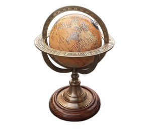 Globe terrestre antique en laiton : globe terrestre décoratif pour l'apprentissage de la géographie - Product Image 6