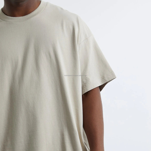 Custom Plus Size Mens Drop Shoulder 100% Thick Heavyweight T-shirt Oem <b>Blank</b> Heavy <b>Weight</b> Cotton T Shirt Oversized Tshirt - Product Image 3