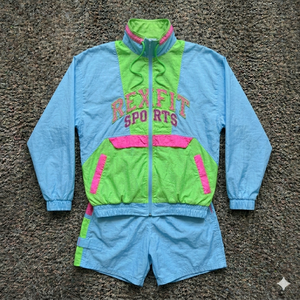 Rexfit Sports Premium Quality Mens Nylon Sports Suit <b>Reflective</b> Windbreaker and Shorts Tracksuit Set Wholesale - Product Image 4
