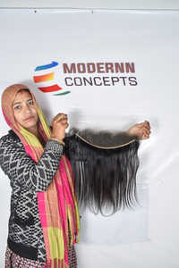 Extensions de cheveux humains vietnamiens à vague naturelle alignée sur les cuticules vierges frontales droites 13*6 sans produit chimique - Product Image 4