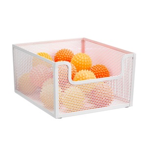 Panier de rangement empilable en métal moderne, grande capacité, organisateur d'étagère - Product Image 4