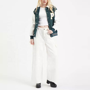 <b>Women</b> <b>Varsity</b> <b>Jacket</b> Embroidered College Coat Windproof Breathable Winter Outerwear Custom Color Letterman <b>Jacket</b> <b>for</b> <b>Women</b> - Product Image 4