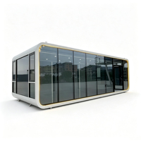 Maison conteneur préfabriquée de type capsule spatiale, design élégant, luxe moderne, étanche, écologique, pour le camping