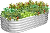 OEM Jardinières surélevées classiques en acier inoxydable, grandes jardinières d'extérieur pour légumes et fleurs, montage facile, durables, en plastique pour la maison