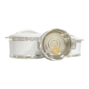 Juego de Cazuelas Modernas de Plástico Blanco y Metal de Alta Calidad con Tapa de Acero Inoxidable, Revestimiento de PTFE, Apto para Lavavajillas - Product Image 3