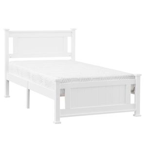 PWB 005 Letto Matrimoniale in Legno Bianco con Testiera Verticale Sostitutiva con Codice 04905114 - Product Image 1