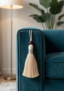 Bohemian Tassel Decorative <b>Pillow</b> Cover Rectangle Fabric Indoor Living Room Home <b>Decor</b> Feature Tassels All Seasons - Product Image 2