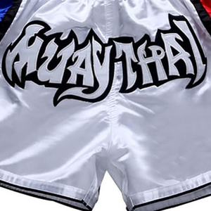 กางเกงมวยไทยสั่งทำคุณภาพสูง ดีไซน์ใหม่ พิมพ์ลาย MMA สำหรับมวยอาชีพ ใช้ในยิม - Product Image 4