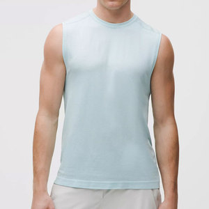 Summer Blank Streetwear OEM Bulk Manufacturer Tank Top Solid Color O Neck Sleeveless <b>Stringer</b> Cropped <b>Vest</b> Breathable Men Wear - Product Image 4