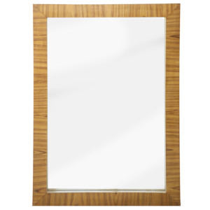 Handcrafted Honey Brown Wood <b>Framed</b> Wall Mirror 40x30cm Rectangular Wholesale - Product Image 1