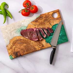 Tabla de Quesos de Resina Personalizada, Tabla de Cortar y Servir de Madera Hecha a Mano, 2.0 cm de Grosor, Apta para Lavavajillas, para Cocina y Comedor - Product Image 3