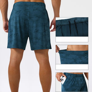 Shorts Deportivos Casuales Unisex con Lavado Ácido, Agradables al Tacto, de Secado Rápido, Diseño Sólido, Alta Elasticidad y Transpirabilidad - Product Image 3