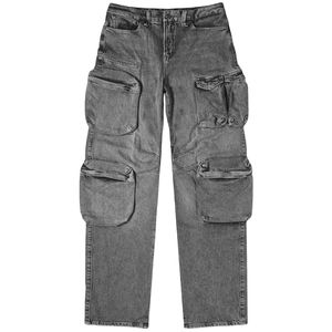 Pantalones Cargo Holgados con Logotipo Personalizado para Mujer, 100% Algodón, Transpirables, Vaqueros Lavados con Múltiples Bolsillos, Talla Grande - Product Image 1