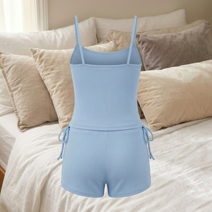 Customized Color Woman Bamboo Sleep <b>Set</b> <b>Plus</b> <b>Size</b> Available Loose Nightwear Manufacturer Crew-Neck Button Down <b>Lounge</b> Outfits - Product Image 5