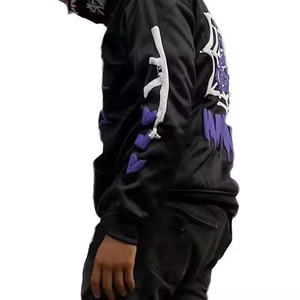 Sweat à capuche entièrement zippé, respirant, imprimé avec des lettres, nouvelle mode masculine Y2K, streetwear décontracté de haute qualité - Product Image 3