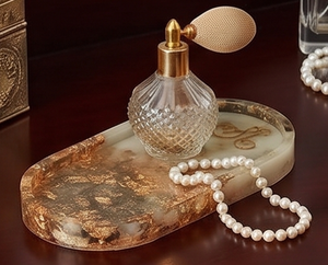 Plateau en résine de forme rectangulaire de qualité supérieure, élégant plateau de service pour la table à manger, la table basse, la cuisine, décoration et cadeau - Product Image 4