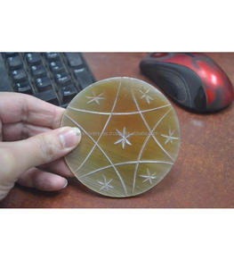 Ensemble de sous-verres en corne de buffle de luxe, sous-verres naturels faits à la main pour les boissons - Product Image 2