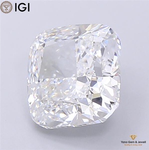Diamant de laboratoire CVD 4,01 carats, clarté VVS1, couleur D, taille coussin, certifié IGI pour bague de mariage personnalisée ou cadeau - Product Image 5