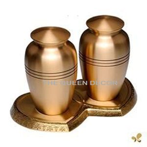 Urna Funeraria Moderna de Latón con Bandeja en Forma de Corazón, Color Plateado, para Cenizas de Parejas, al Mejor Precio - Product Image 3