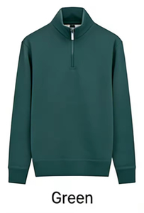 เสื้อฮู้ดซิป ¼ ซิปสำหรับผู้ชาย ผ้าฝ้ายฟลีซ 100% พิมพ์ลายโลโก้ตามสั่ง เป็นมิตรกับสิ่งแวดล้อม เสื้อผ้ากีฬาฤดูหนาว ทรงปกติ - Product Image 4