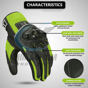 ถุงมือมอเตอร์ไซค์หนังคุณภาพสูง ดีไซน์ใหม่ปี 2026 สำหรับขับขี่กลางแจ้ง กันลื่น ระบายอากาศได้ดี ขายส่ง - Product Image 2