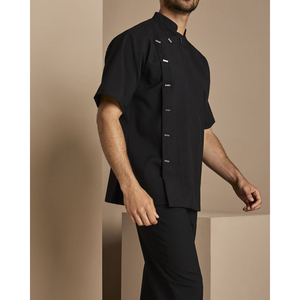Tunique de salon de coiffure pour hommes, uniforme de coiffeur, tunique de massothérapeute - Product Image 3