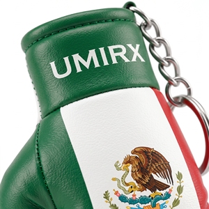 Porte-clés mini-gant de boxe drapeau mexicain, fierté mexicaine, en PU, avec fermeture à lacets, logo personnalisé, breloque de sac souvenir - Product Image 2