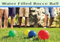 Jeu de boules de pétanque en plastique durable de 75 mm, de bonne qualité, rempli d'eau, pour le plaisir en plein air