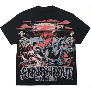 T-shirt en coton 100 % de haute qualité pour hommes, imprimé graphique, coupe ample, manches courtes, par des fabricants de vêtements haut de gamme - Product Image 6