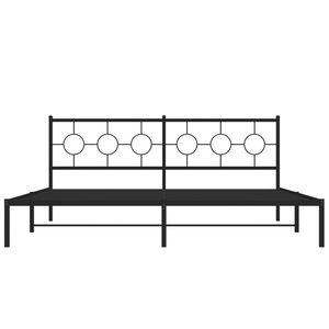 Cadre de lit double en acier thermolaqué noir – Catégorie de produits : Lits métalliques - Product Image 5