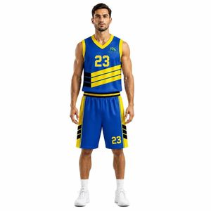 Conjunto de Uniforme de Baloncesto Sublimado Personalizado para Hombre, Camiseta de Malla y Pantalones Cortos, Ropa Deportiva de Equipo, Equipo para Juegos, Venta OEM con Bolsillos Laterales - Product Image 2