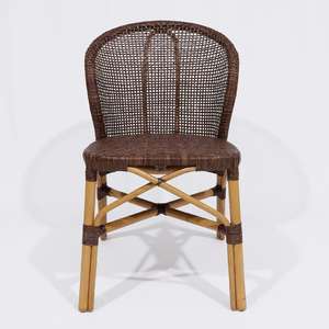 เก้าอี้รับประทานอาหารหวายธรรมชาติสไตล์โมเดิร์น พร้อมพนักพิงและฐานไขว้ น้ำหนักเบา ทอมือจากหวาย เหมาะสำหรับร้านอาหารและคาเฟ่ - Product Image 5