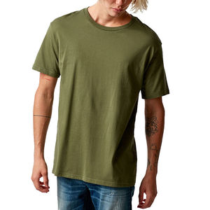 T-shirts décontractés d'été pour hommes de haute qualité, 100% coton respirant, couleur unie noire, manches courtes surdimensionnées - Product Image 3