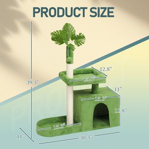 Torre per Gatti a Più Livelli Cozy Cat Condo da 36 Pollici con Letti Imbottiti, Pallina Pendente e Tiragraffi, Albero per Gatti da 36 Pollici, Tutto in un'unica scatola - Product Image 3