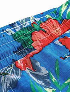 Shorts pour hommes à taille élastique, imprimés, avec cordon de serrage, pour la plage, l'été, les vacances, colorés, légers, blancs, pour la natation et la plage - Product Image 3