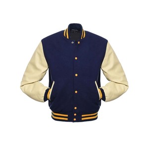 Chaquetas Varsity al por Mayor con Mangas de Cuero y Forro Acolchado para Colecciones de Otoño e Invierno para EE. UU. - Product Image 1