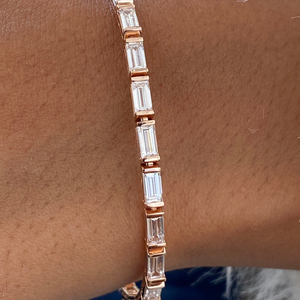 Lab Grown Diamond Bracelet 10K 14K 18K Yellow White <b>Rose</b> <b>Gold</b> IGI Certified Ethical Sparkling Jewelry For Women - Product Image 6