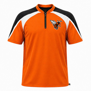เสื้อโค้ชแบบสั่งทำพิเศษ คอวี ซิปหน้า 1/4  ผ้าโพลีเอสเตอร์เนื้อนุ่ม ระบายอากาศ ป้องกันรังสียูวี เหมาะสำหรับกีฬาฤดูร้อน 7on7 - Product Image 2