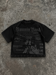 เสื้อยืดกราฟิกโอเวอร์ไซส์แบบใหม่ปี 2026 สำหรับผู้ชาย ผ้าคอตตอนหนานุ่ม สไตล์สตรีทแวร์ พิมพ์ลายวินเทจ รับผลิตแบบ OEM ODM - Product Image 4