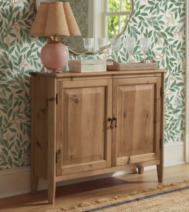 Wholesale Luxury <b>Rustic</b> Solid Wood Storage <b>Cabinet</b> with Double Doors Multi Tier Credenza Unit for Living Room and Hotel Decor - Product Image 6