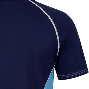 Maillot de rugby bleu marine pour femme, manches courtes, uniforme d'équipe, tenue de sport, entraînement, match, vêtements de sport en plein air - Product Image 4