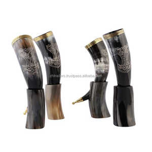 Jarra Vikinga Hecha a Mano, Impermeable, de Cuerno Natural Premium para Cerveza, Sidra y Cerveza Alemana - Product Image 2