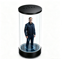 Boîte cylindrique holographique 3D intelligente de 7 pouces, dispositif interactif IA intégré à Azure OpenAI LLM, Android 13, 4 Go de RAM, 32 Go de ROM, module audio AEC
