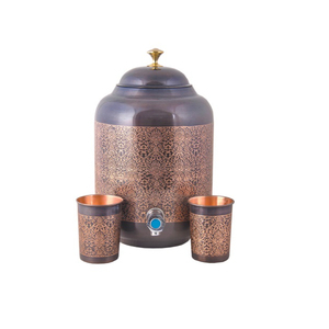 Modern Copper Water <b>Dispenser</b> with Copper Lid and Tap on Metal Stand for Kitchen Use Water <b>Dispenser</b> On Sale - Product Image 5