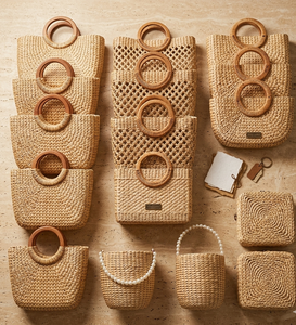 Sac d'été tressé en jacinthe, rotin et jonc de mer, économique, pour le marché de détail européen, vente directe usine, exportation - Product Image 2