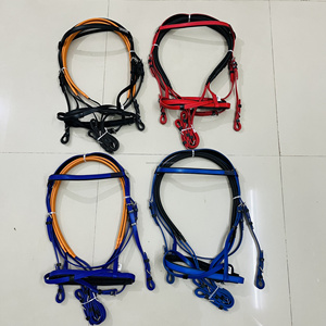 Look cuir cheval PVC tête décrochage bride aspect cuir finition mate avec raccords en laiton à prix très raisonnable - Product Image 5