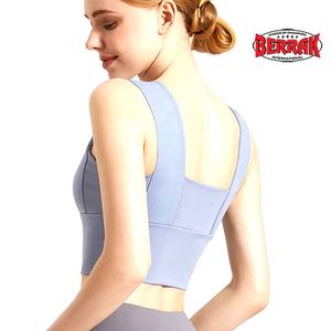 Soutien-gorge Push Up en Polyester pour femme, sous-vêtement rembourré, solide, pour Fitness, entraînement, coupe complète - Product Image 2