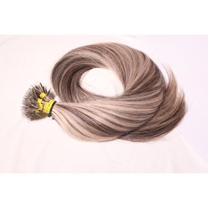 Extensiones de Cabello Humano Virgen Vietnamita Liso Sedoso con Punta Plana Nano Ring, Color Marrón Champiñón, Doble Trama, Venta al por Mayor - Product Image 2