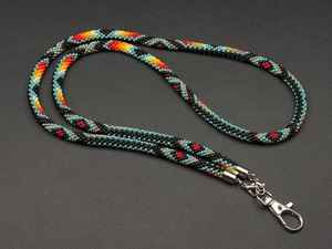 Collar con cordón de cuentas estilo bohemio para mujer, soporte para credencial a precio económico - Product Image 6